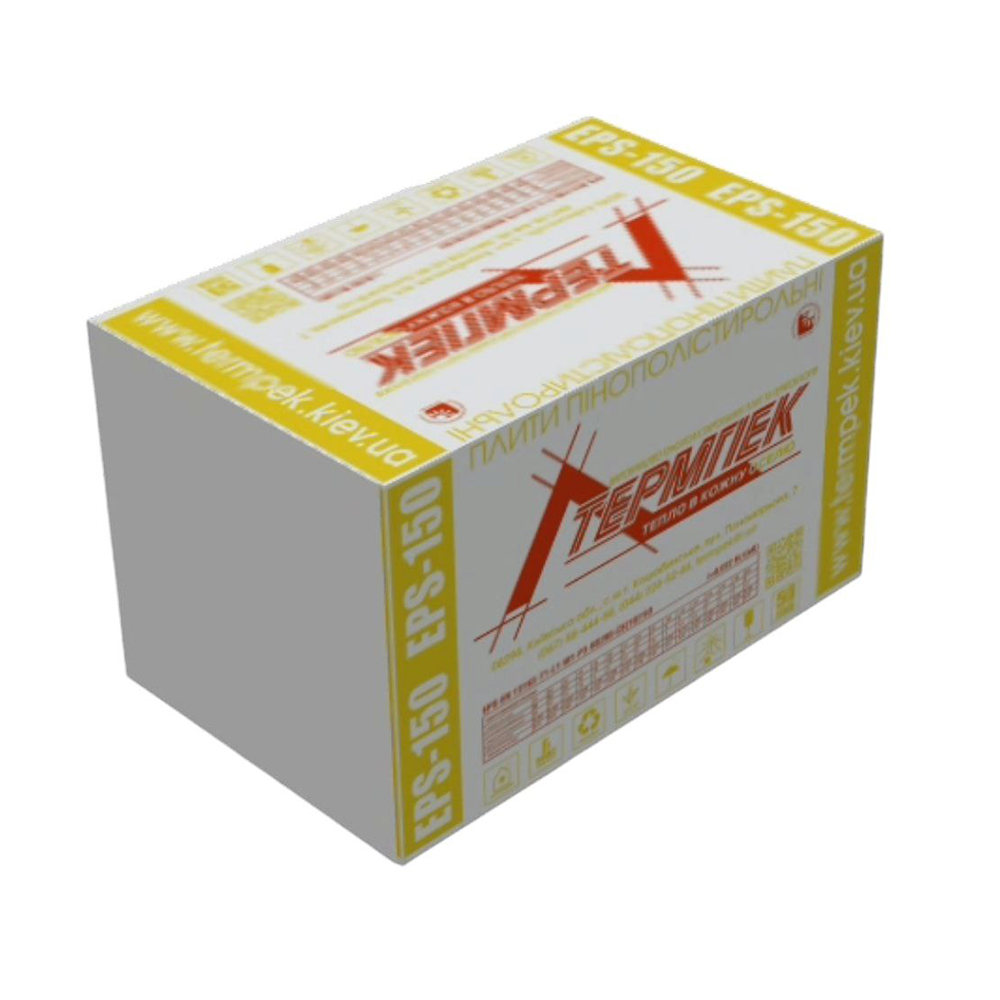 ТЕРМПЕК Пінополістирольні плити EPS 150, 1000х500мм 25кг/м³ 